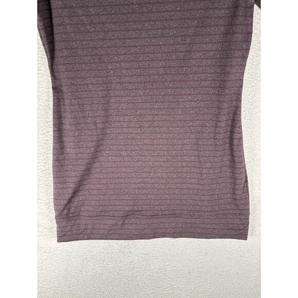 Carve Designs Shirt Top Womens Large Purple Tunic Long Sleeve Striped Round Neck - Picture 13 of 14
